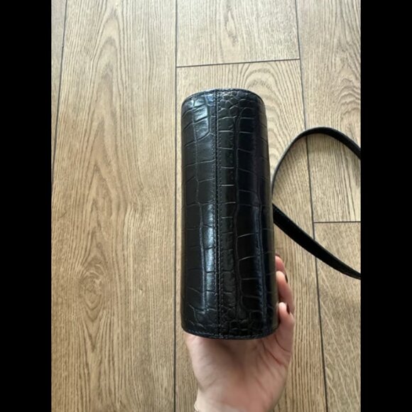 A.P.C. MINI Demi-Lune Bag Black Croc Leather - Picture 2 of 6